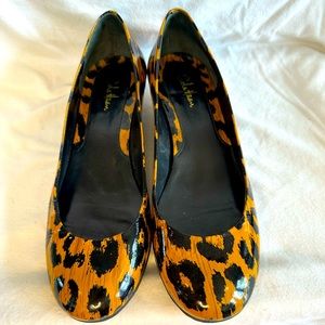 Cole Haan | Leopard Print Patent Comfort Wedge Flat Sz 7